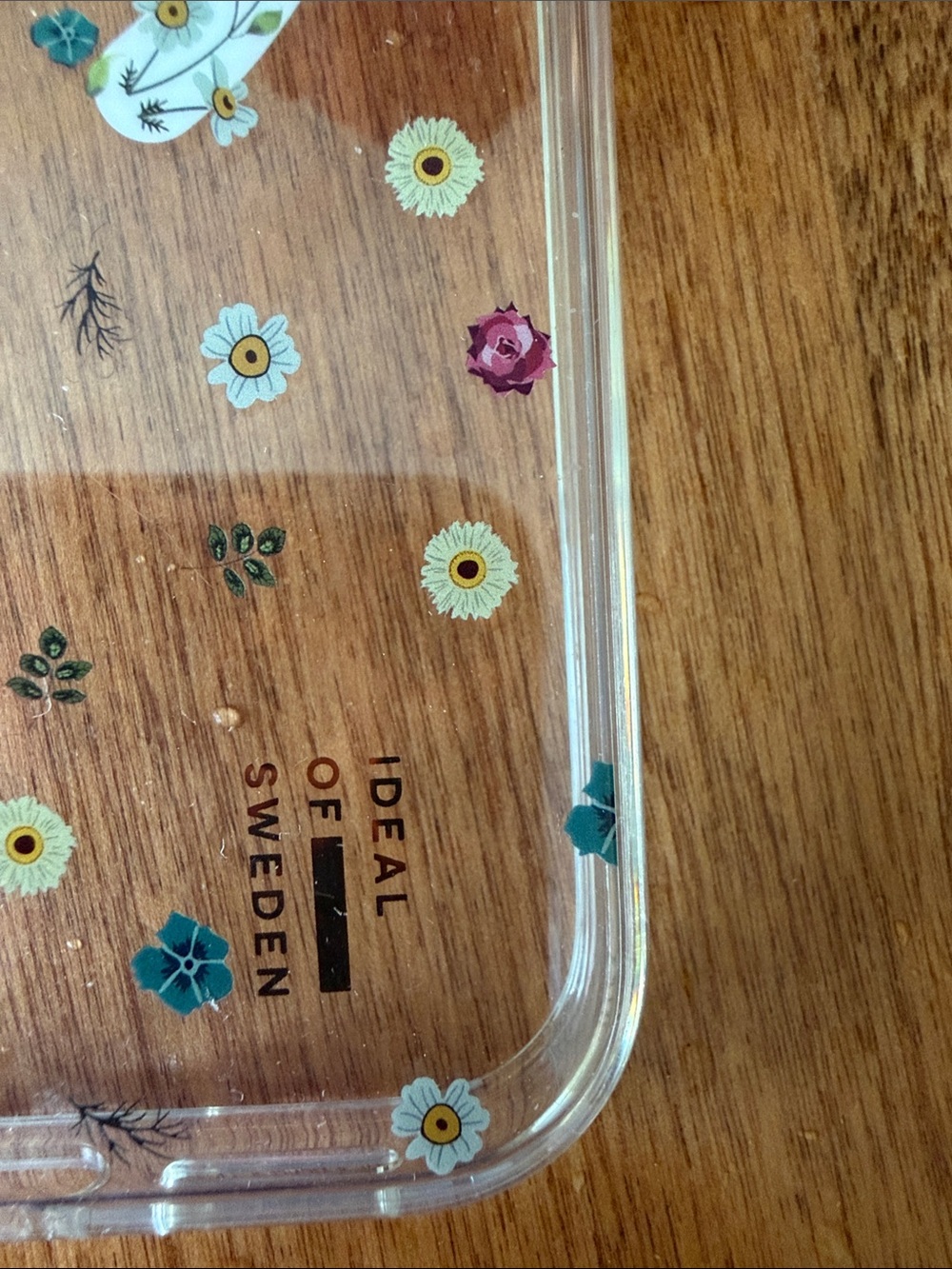 Clear Floral iPhone 17 pro maxCase - White & Teal Daisy Print